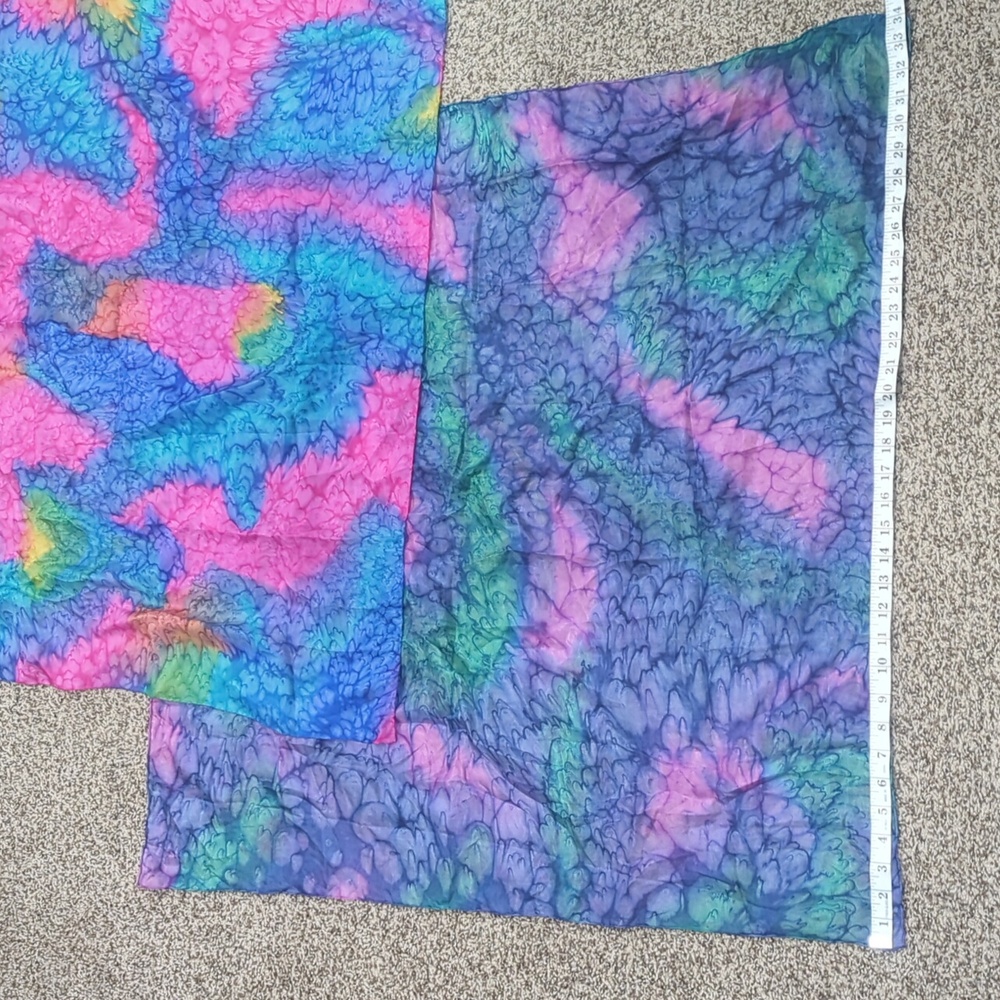 Silk scarf bundle square lightweight colorful - image 5